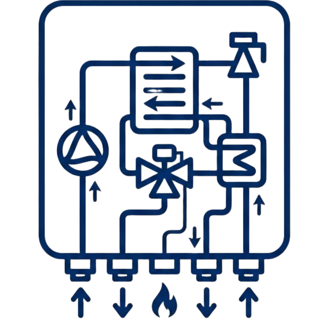 燃气壁挂炉水路模块